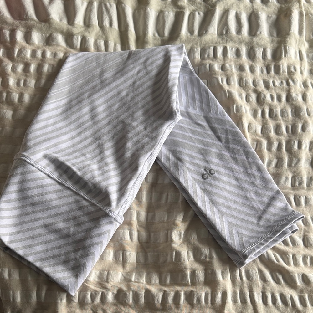 White Striped Leggings